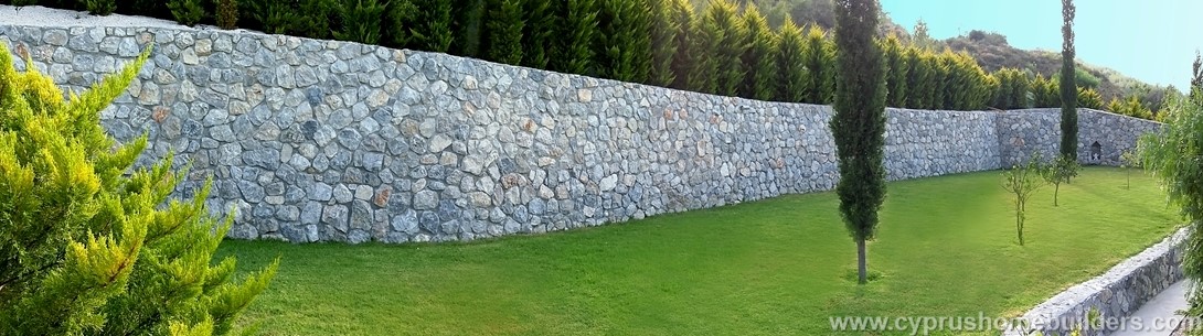 stone wall built in Alsancak, North Cyprus